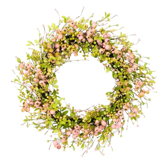 28'' Multicolored Poppy Floral Spring Wreath